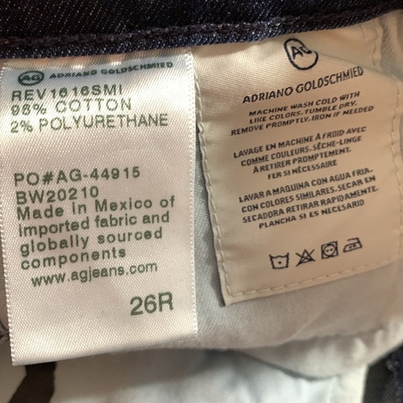 AG ADRIANO GOLDSCMIED “The Harper” Essential Straight DarkWash Straight Jeans - Picture 11 of 12